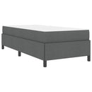 Box spring seng Mørkegrå 80 x 200 cm Stof