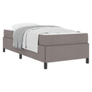 Box spring seng Gråbrun 80 x 200 cm Stof