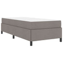 Box spring seng Gråbrun 80 x 200 cm Stof