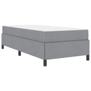 Box spring seng med madras Lysegrå 90 x 190 cm Stof