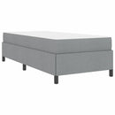 Box spring seng med madras Lysegrå 90 x 190 cm Stof