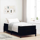 Box spring seng med madras Sort 90 x 190 cm Stof