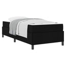 Box spring seng med madras Sort 90 x 190 cm Stof