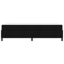 Box spring seng med madras Sort 90 x 190 cm Stof
