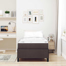 Box spring seng med madras Mørk Brun 90 x 190 cm Stof