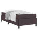 Box spring seng med madras Mørk Brun 90 x 190 cm Stof