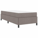 Box spring seng med madras Gråbrun 90 x 190 cm Stof
