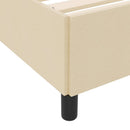 Box spring seng med madras Creme 90 x 190 cm Stof
