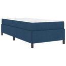Box spring seng med madras Blå 90 x 190 cm Stof