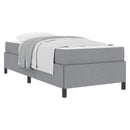 Box spring seng Lysegrå 90 x 200 cm Stof