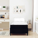 Box spring seng Sort 90 x 200 cm Stof