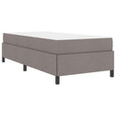 Box spring seng Gråbrun 90 x 200 cm Stof
