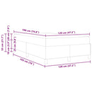 Box spring seng Gråbrun 120 x 190 cm Stof
