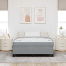 Box spring seng med madras Lysegrå 140 x 190 cm Stof