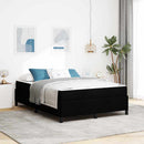 Box spring seng med madras Sort 140 x 190 cm Stof