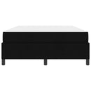 Box spring seng med madras Sort 140 x 190 cm Stof