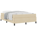 Box spring seng med madras Creme 140 x 190 cm Stof