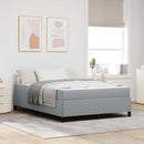 Box spring seng Lysegrå 140 x 200 cm Stof