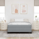 Box spring seng Lysegrå 140 x 200 cm Stof