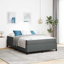 Box spring seng Mørkegrå 140 x 200 cm Stof
