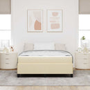 Box spring seng Creme 140 x 200 cm Stof