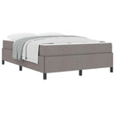 Box spring seng Gråbrun 160 x 200 cm Stof