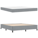 Box spring seng Lysegrå 180 x 200 cm Stof