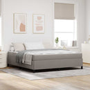 Box spring seng Gråbrun 180 x 200 cm Stof