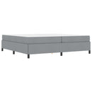 Box spring seng med madras Lysegrå 200 x 200 cm Stof