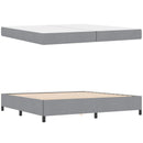 Box spring seng med madras Lysegrå 200 x 200 cm Stof