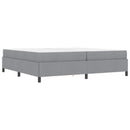 Box spring seng med madras Lysegrå 200 x 200 cm Stof