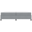 Box spring seng med madras Lysegrå 200 x 200 cm Stof