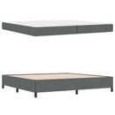 Box spring seng med madras Mørkegrå 200 x 200 cm Stof