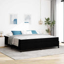 Box spring seng med madras Sort 200 x 200 cm Stof