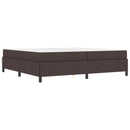 Box spring seng med madras Mørk Brun 200 x 200 cm Stof