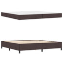 Box spring seng med madras Mørk Brun 200 x 200 cm Stof