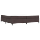 Box spring seng med madras Mørk Brun 200 x 200 cm Stof