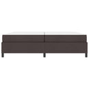 Box spring seng med madras Mørk Brun 200 x 200 cm Stof