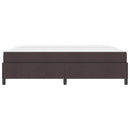 Box spring seng med madras Mørk Brun 200 x 200 cm Stof