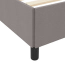 Box spring seng med madras Gråbrun 200 x 200 cm Stof