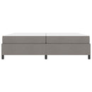Box spring seng med madras Gråbrun 200 x 200 cm Stof