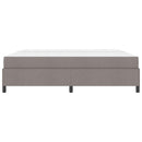 Box spring seng med madras Gråbrun 200 x 200 cm Stof