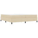 Box spring seng med madras Creme 200 x 200 cm Stof