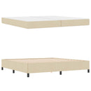 Box spring seng med madras Creme 200 x 200 cm Stof