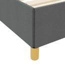 Sengestel med madras Mørkegrå 80 x 200 cm Stof