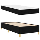 Sengestel med madras Sort 80 x 200 cm Stof