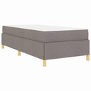 Sengestel med madras Gråbrun 80 x 200 cm Stof