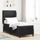 Box spring seng med hovedgærde Sort 200 x 80 cm Fløjl