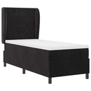 Box spring seng med hovedgærde Sort 200 x 80 cm Fløjl