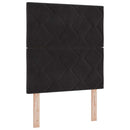 Box spring seng med hovedgærde Sort 200 x 80 cm Fløjl